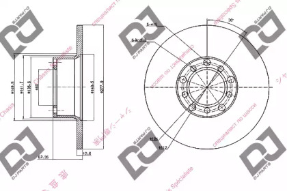 Тормозной диск DJ PARTS BD1733